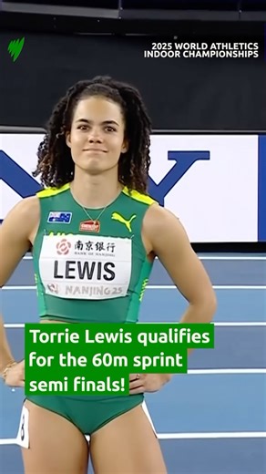 SBS Sport on Instagram: "An impressive sprint from Torrie Lewis was rewarded with a 3rd place finish and qualification to the semi finals!  ‍♀️ 2025 #WorldIndoorChamps | March 21-23 | SBS On Demand "