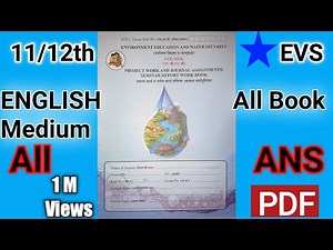 EVS Project Class 11th and 12th answers pdf ssc Maharashtra Board