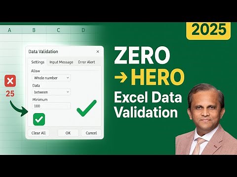 25. From ZERO to HERO in Excel Data Validation – Full Tutorial 2025