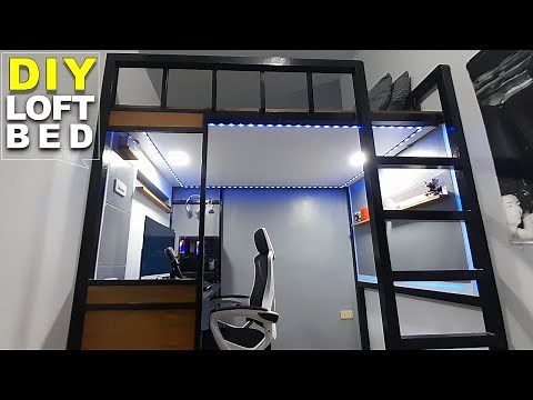 DIY LOFT BED for SMALL ROOM | Full build