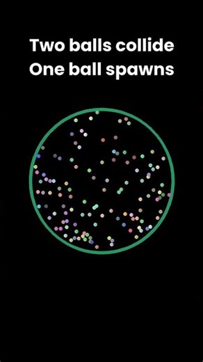 Two Balls Collide… One Ball Spawns 😮 | Satisfying Physics Simulation #physics #funny #satisfying
