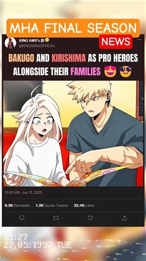 BAKUGO & KIRISHIMA AS PRO HEROES ALONGSIDE THEIR FAMILIES 😍 | #myheroacademia #edit #amv #mha #anime