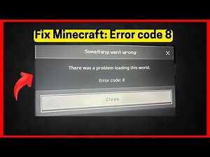 Minecraft: Error code 8 (There was a problem loading this world) - Quick fix