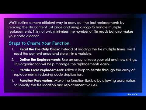 Improving Text Replacement in Files with a PowerShell Function