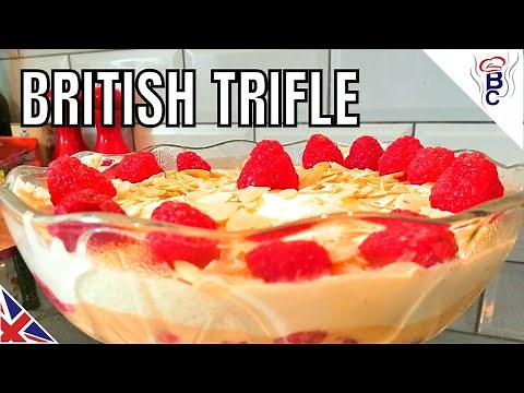 BRITISH FOOD - British Trifle Recipe - Mum's Special Recipe With Cream