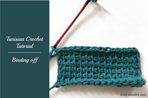 Tunisian crochet tutorial - Binding Off