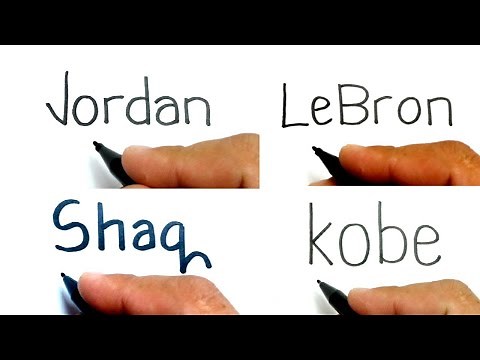 NBA LEGENDS , How to turn words JORDAN , LEBRON , SHAQ , KOBE ,into NBA Legends
