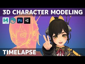 3D Character Modeling Process for Susuri Totori [Maya/3DCoat/Unity/VRM] [English Sub]