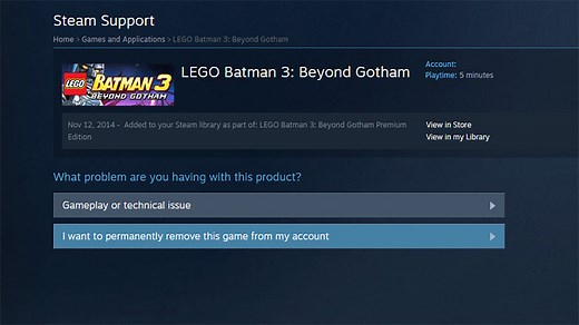 Remove Games From Your Steam Library Permanently
