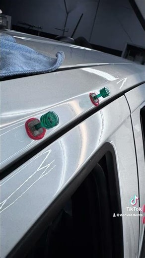 Extreme hail repair on a 2024 Chevy colorado. #cardentremoval #pdr #hail #denverdents #hailrepair