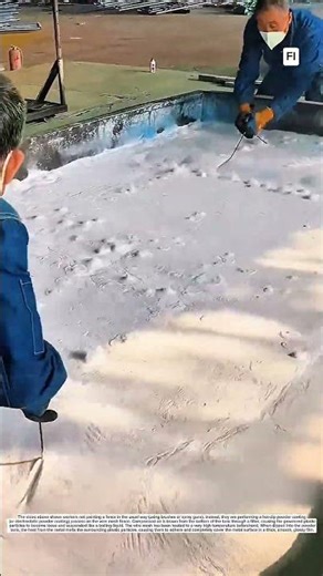 Powder coating using fluidized bed technology