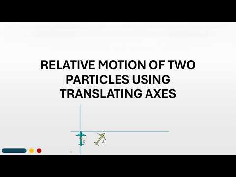 Week 3 - Relative Motion of Two Particles using Translating Axis Part 1