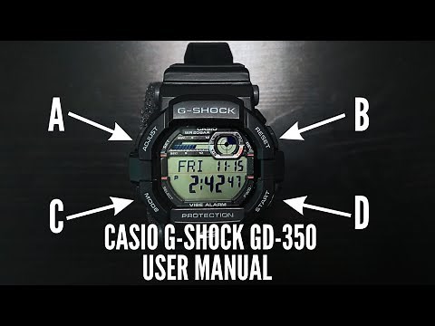 Casio G-Shock GD-350 User Manual | How To Setup Casio G-Shock GD-350