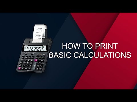 Printing Calculator - How To Print Basic Calculations