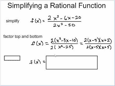 Simplifying Rational Functions