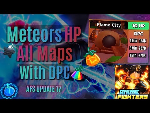 All Meteors HP Anime Fighters Simulator Update 17