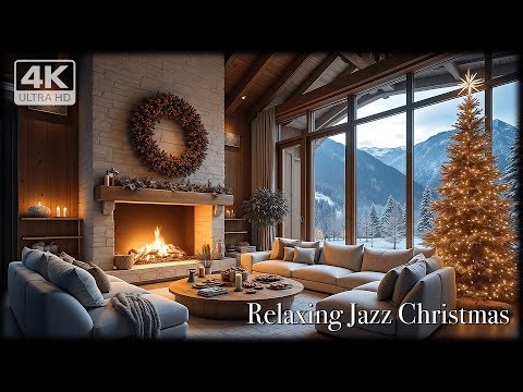 🎄 Cozy Christmas Fireplace and Relaxing Jazz 🎵