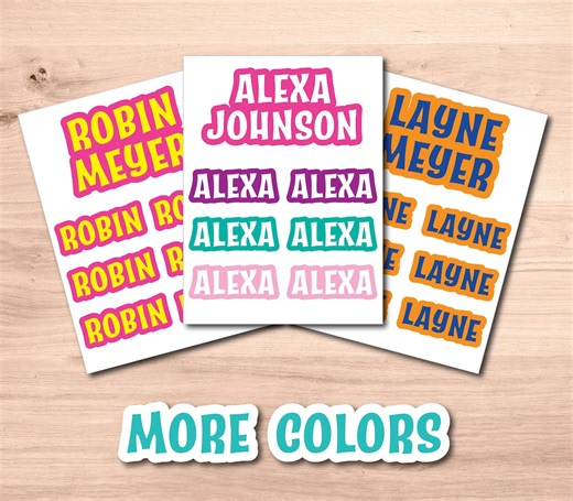 Waterproof Name Labels: School Supply Stickers - Personalized & Cut to Shape - Etsy