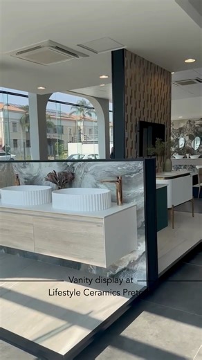 Pretoria, your new bathroom inspiration has arrived! The vanity displays at our new Lifestyle Ceramics store are truly a must-see. Which look is your favorite? #LifestyleCeramics #Pretoria #BathroomRenovation #VanityDisplay | Lifestyle Ceramics