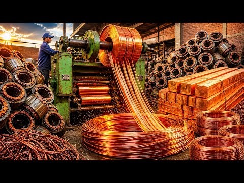 Amazing Pakistani Factory Process of Recycling Compressor Scrap Into Pure Copper Wire