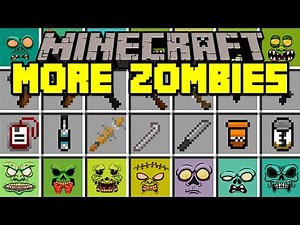 Minecraft MORE ZOMBIES MOD! | ZOMBIES, WALKERS, GUNS, TRAPS, & MORE! | Modded Mini-Game
