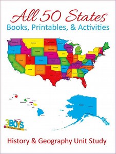 50 State Unit Study Guide – Printables, Crafts, and Activities for Homeschoolers