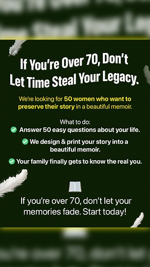 💭 Memories fade, but your story can last forever. With Memowrite, sharing your journey is easier than ever. Thoughtful prompts spark reflection Free your creativity A beautifully designed memoir, delivered to your door 📚 Sale ends soon! Save up to 64% today. | Grandma's Book