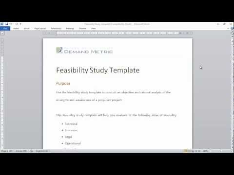 Feasibility Study Template