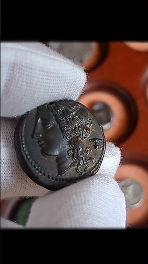 Bruttium Rhegium AE22 280-210 BC featuring Apollo #Greekcoins