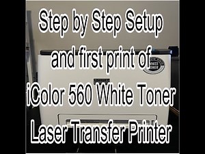 iColor 560 setup and first press step by step walkthrough! White toner printer!!
