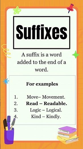 Suffixes | What are Suffixes | English Grammar | The Study Corner | #suffixes #grammar #shorts