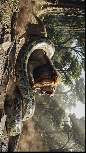 lion vs boa python