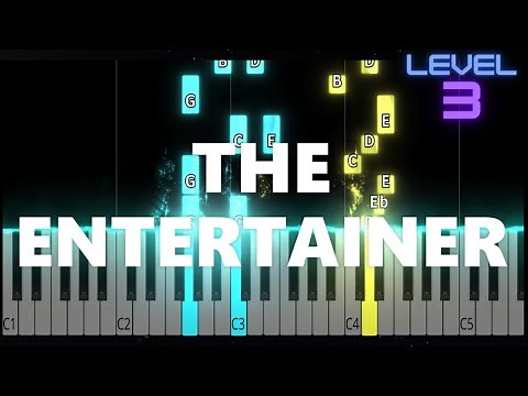 The Entertainer - Scott Joplin - INTERMEDIATE Piano Tutorial