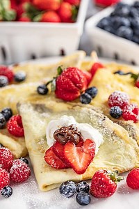 39K views · 479 reactions | Whip up these quick and easy crepes in minutes with just five pantry staple ingredients. Perfect for sweet or savory fillings. https://thestayathomechef.com/crepe-recipe/ | The Stay At Home Chef | Facebook