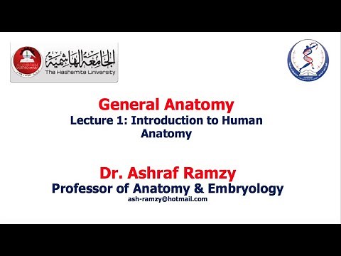 Lecture 1 - Introduction to Human Anatomy (General Anatomy)