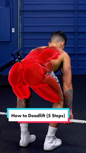 Here’s how to deadlift in 5 simple steps. Try this out for a stronger, safer deadlift! #deadlift #deadlifting