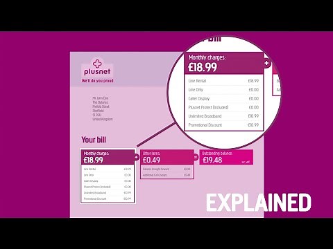Your Plusnet bill