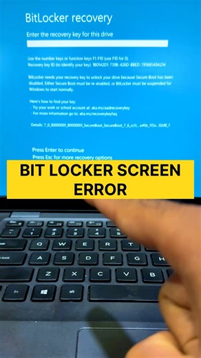 How to fix windows bit locker blue screen on your laptop! #pctipsandtricks #bitlocker #shorts