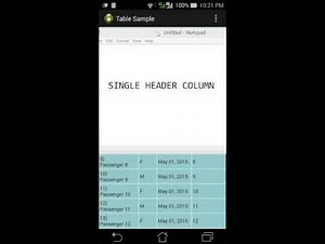 Android Scrolling Table with Fixed Header Column, Fixed Row , Header Spans and Pagination