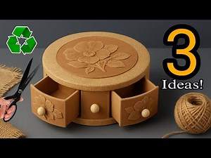 3 Amazing DIY Organizer Box from Cardboard & Fabric Scraps 😍 | Genius Upcycled Home Decor Ideas ♻️