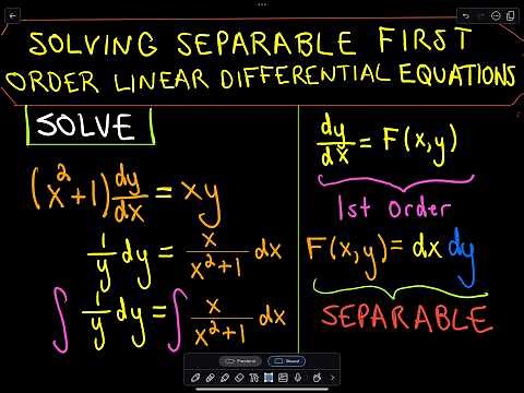 ❖ Solving Separable First Order Differential Equations ❖