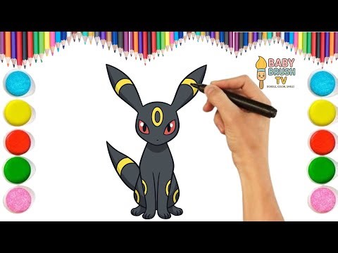 How to Draw Umbreon Pokémon | Easy Step-by-Step Drawing for Kids | Cartoon Pokémon Art