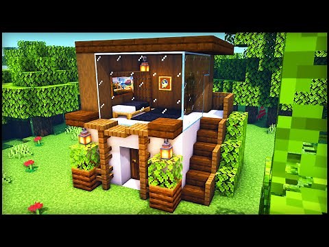 Minecraft: Very Small Modern House | How to build an Easy Modern House Tutorial