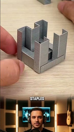 Here's how to make a cube using staples #shorts